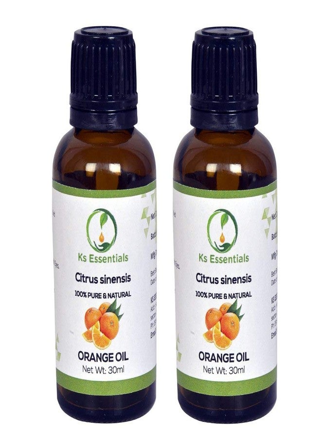 Ks Essentials Orange Essential Oil - 100% Pure Natural & Undiluted For Skin care (pack of 2-30 ML) - Image 1