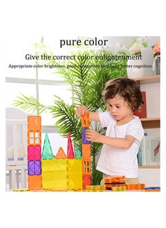 Y&D Magnetic Tiles Building Blocks,Clear 3D Blocks Construction Playboards,120PCS Educational Magnet Toys Recreational, for Children Ages 3 Years + (120PCS)  - Image 3