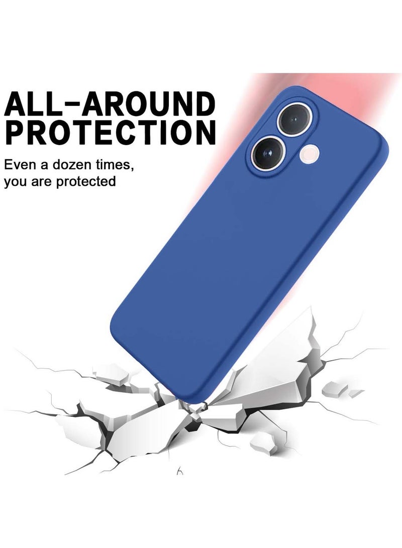 Wtech vivo V60 Lite 5G 2025 Soft Liquid Silicone Case Cover (MCRPSN) - Navy Blue - Image 4