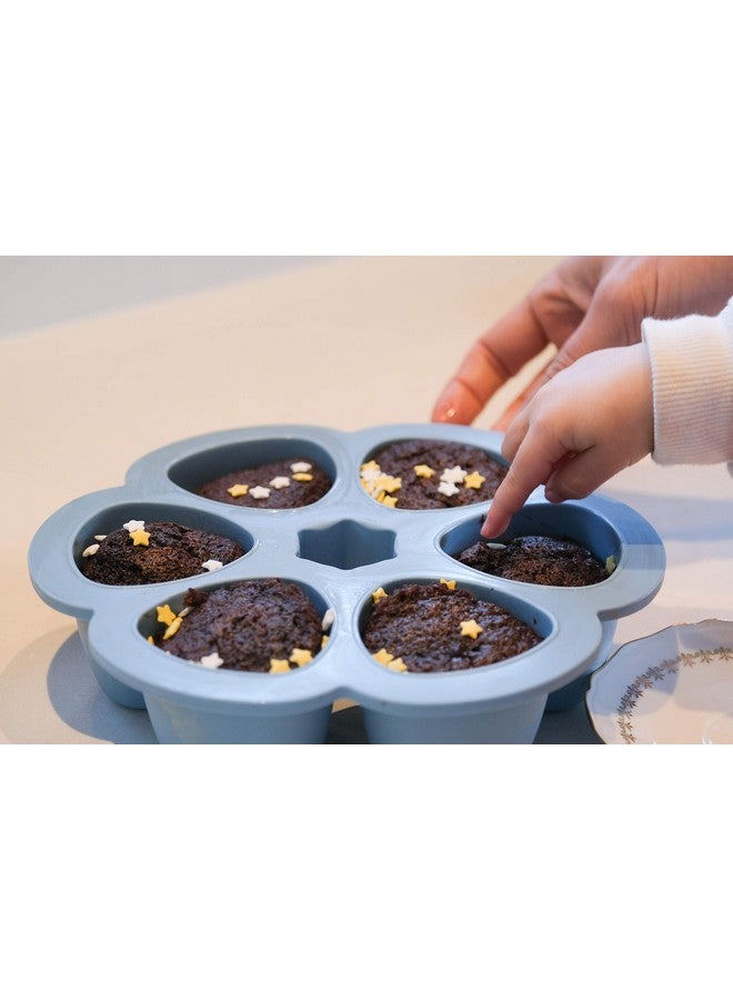 BEABA Silicone Multiportions Baby Food Tray, Oven Safe, Sky, 3 oz - Image 3