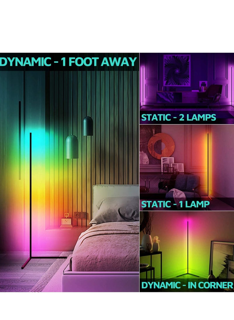 Led - LED Corner Lamp Lighting Remote Control Multicolour 142Cm - Image 1