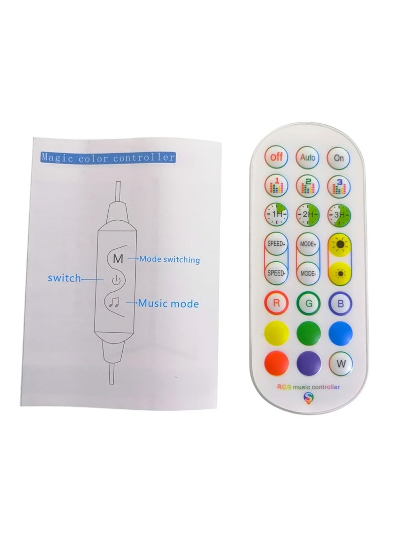 Led - LED Corner Lamp Lighting Remote Control Multicolour 142Cm - Image 1