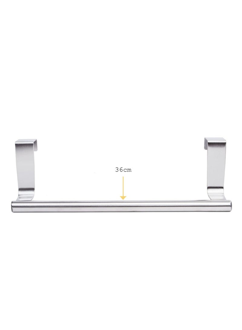 UREVO 2pcs Kitchen Towel Bar Holder Fits on Cupboards Over Cabinet Door Towel and Wash Cloth Hanging Storage Accessories Strong Modern Design Stainless Steel - Image 5
