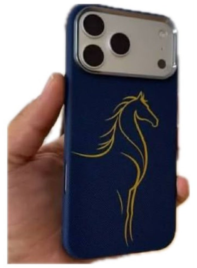 غطاء كاميرا مغناطيسي منزلق بتصميم حصان لهاتف iPhone 17 Pro Max - غطاء خلفي واقٍ مقاوم للصدمات - Image 1