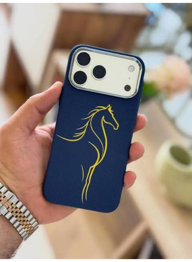 غطاء كاميرا مغناطيسي منزلق بتصميم حصان لهاتف iPhone 17 Pro Max - غطاء خلفي واقٍ مقاوم للصدمات - Image 2