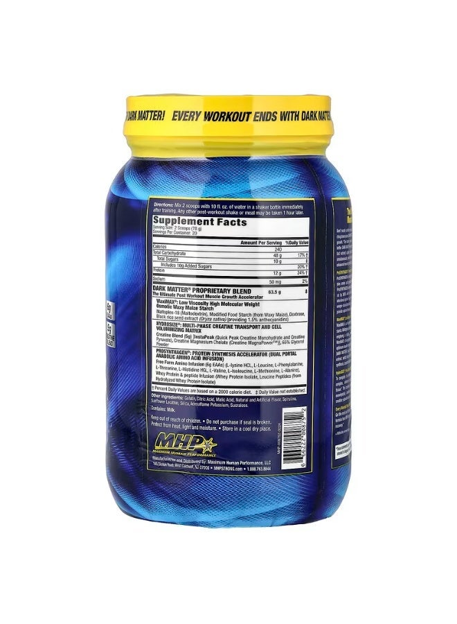MHP, DARK MATTER, Post-Workout Muscle Growth Accelerator, Blue Raspberry, 3.44 lbs (1,560 g) - Image 3