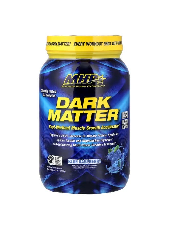 MHP, DARK MATTER, Post-Workout Muscle Growth Accelerator, Blue Raspberry, 3.44 lbs (1,560 g) - Image 1