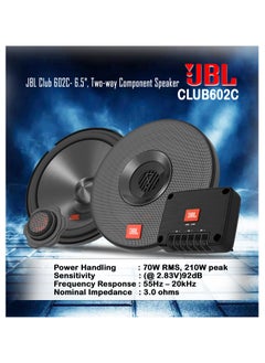 JBL "JBL Club 602C 6.5'' Two-Way Component Speaker System – Pure Bass, Plus One Woofers, and High-Power Output!"  - Image 2
