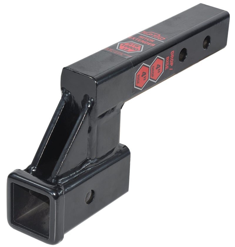 TOPTOW 64122 2inch Receiver Trailer Hitch Extension Riser with 425inch RiseDrop 7 9 Extender 2inch Solid Shank 10000lbs Towing Capacity AntiRattle Bolt