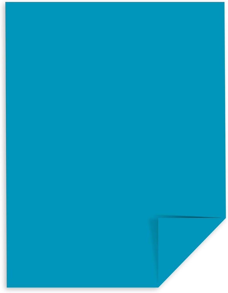 Neenah Astrobrights Celestial Blue Colored Cardstock, 8.5” x 11”, 65 lb/176 GSM, 250 Sheets - Image 2