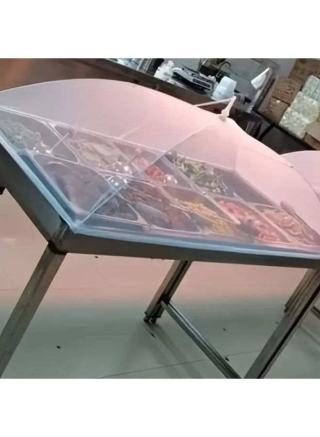 Large 23 62x15 75 Inch White Foldable Mosquito Proof Food Cover Portable Camping Outdoor Dining - Image 3