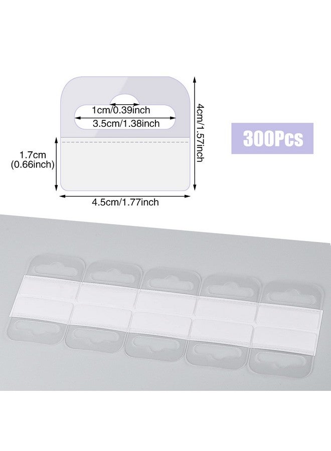 Prudiut 300 Pcs Hang Tabs Slot Hole Hang Tags Self-Adhesive Hanging Tabs Heavy Duty Display Tags Great For Retail Displays In Small Business Shops (1-7/10" ×1-3/5") - Image 2