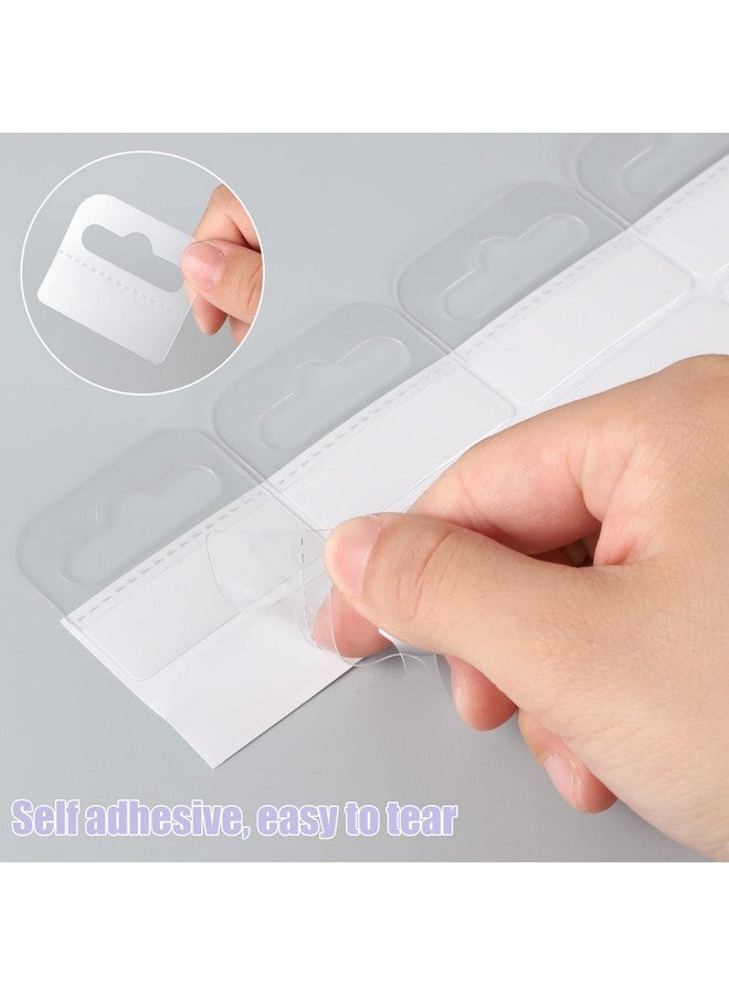 Prudiut 300 Pcs Hang Tabs Slot Hole Hang Tags Self-Adhesive Hanging Tabs Heavy Duty Display Tags Great For Retail Displays In Small Business Shops (1-7/10" ×1-3/5") - Image 3