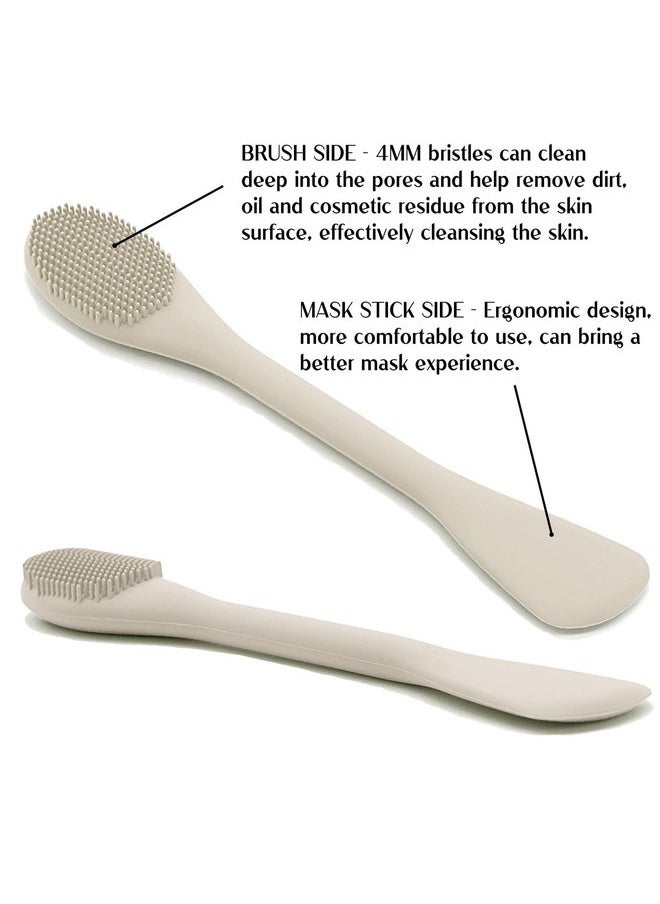 RamPula - Face Mask Brush Applicator, Mask Brushes For Facials Cleansing & Exfoliating, Facial Clay Mask Applicator Tool Silicone Mask Spatula Cream Skincare For Apply Cream, Lotion, Mud, Clay (Black+Starlight) - Image 1