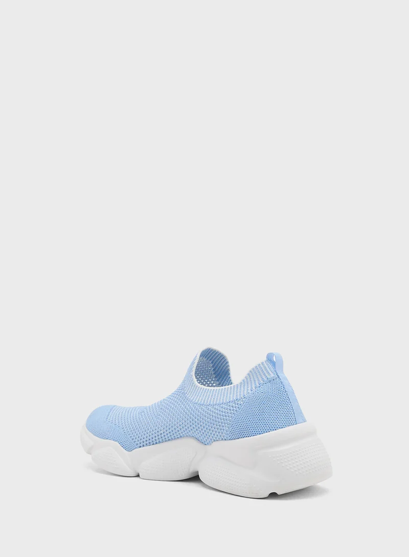 جينجر Knitted Pull On Sneaker