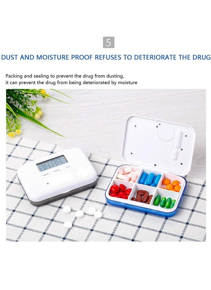 KASTWAVE - Pill box Timed reminder Electronic version of the Mini-seal Work drug Management container suitable for Pills/Vitamins convenient to carry out - Image 1