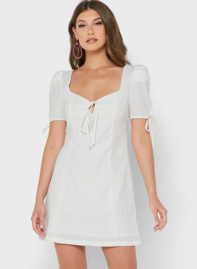 GLAMOROUS Puff Sleeve A Line Dress