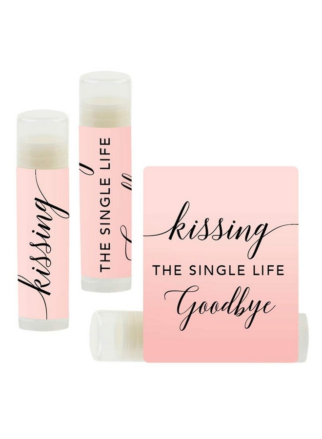 Andaz Press Blush Pink Rose Elegant Bridal Shower Engagement Party Collection Lip Balm Chapstick Favors Kissing The Single Life Goodbye 12Pack Bridal Shower Bachelorette Party Favors Decor - Image 1