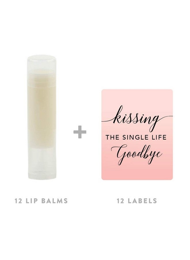 Andaz Press Blush Pink Rose Elegant Bridal Shower Engagement Party Collection Lip Balm Chapstick Favors Kissing The Single Life Goodbye 12Pack Bridal Shower Bachelorette Party Favors Decor - Image 5