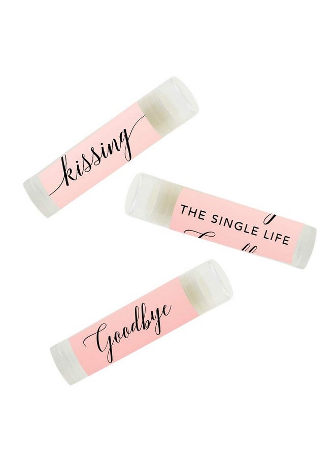Andaz Press Blush Pink Rose Elegant Bridal Shower Engagement Party Collection Lip Balm Chapstick Favors Kissing The Single Life Goodbye 12Pack Bridal Shower Bachelorette Party Favors Decor - Image 4