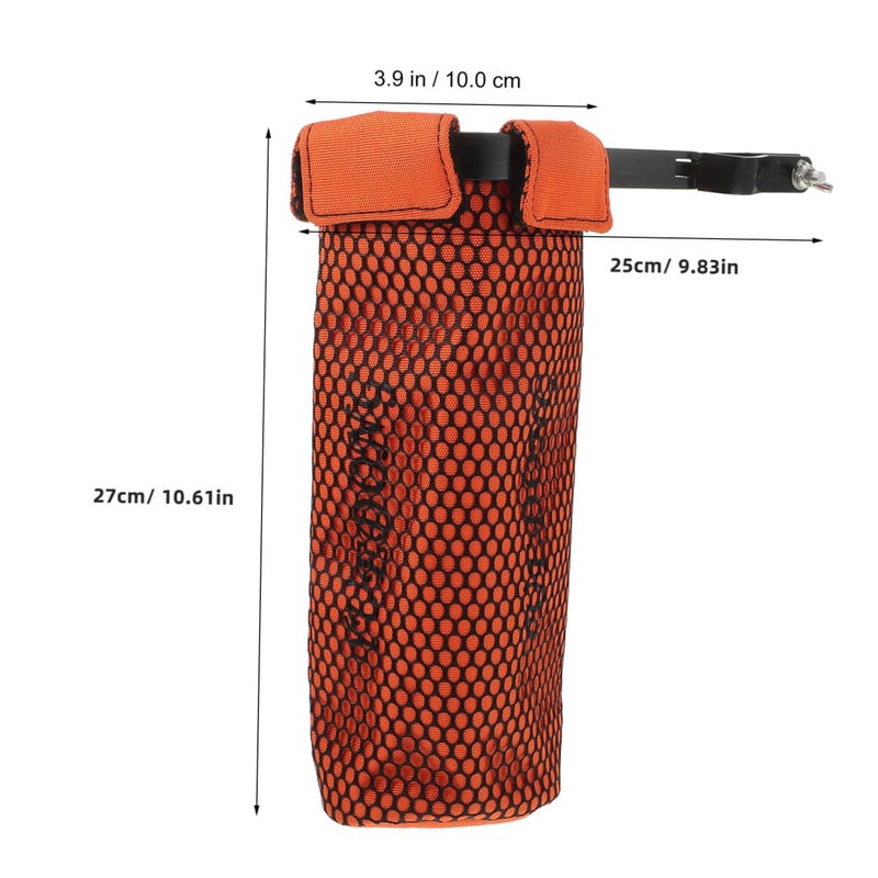 Waterproof Drumstick Bag With Padded Interior Detachable Mesh Pocket Orange Storage Case - Image 3