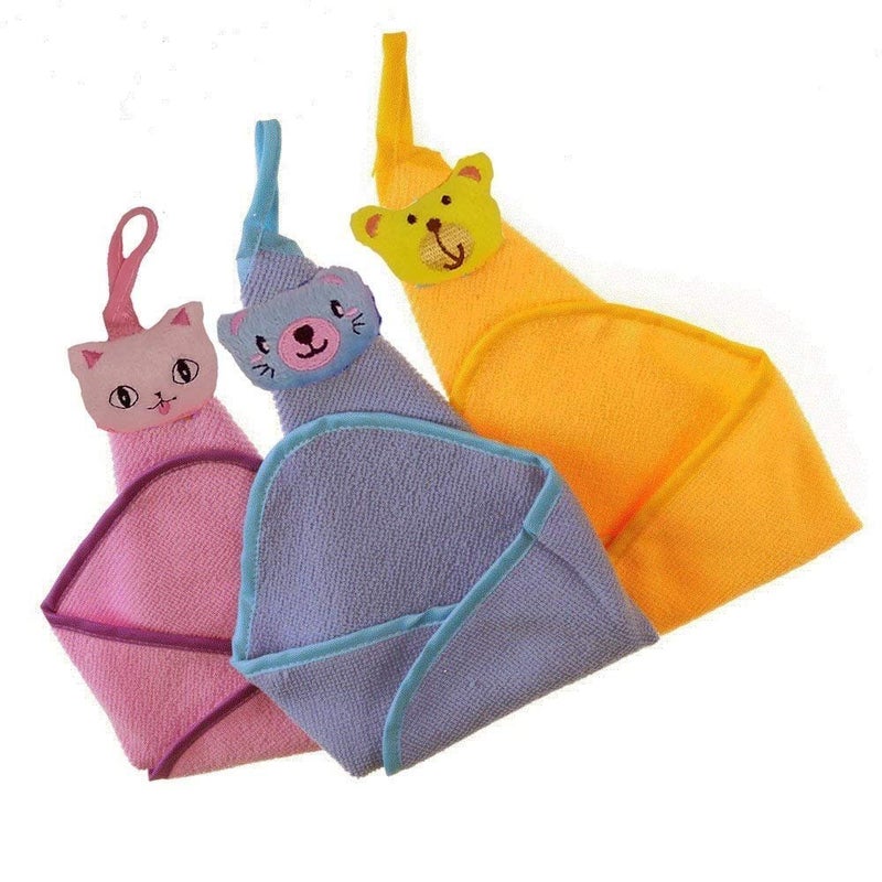 Magnusdeal Animal Design Hand Towel- Set of 4 Hanging Hand Towel for Home Kitchen Bathroom Office Microfiber Absorbent Cute Designed Hand Towel for Kitchen and Bathroom - Image 3