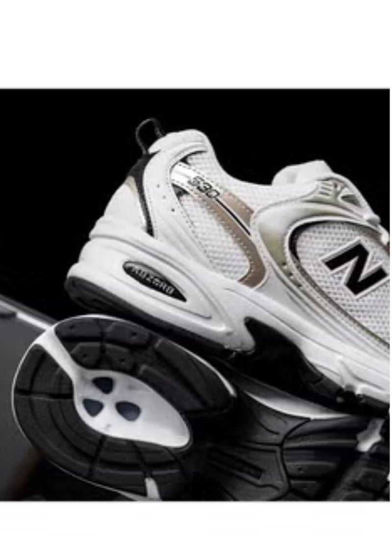 NB New 530 White/Gold/Black Retro MR530 Unisex Shoes  - Image 2