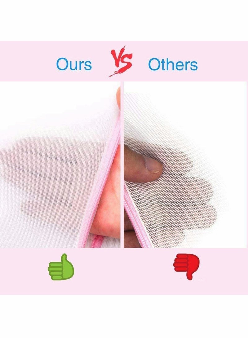 Excefore Laundry Bags Zippered Mesh Washing Bags Bra Washing Machine Bag Large Mesh Laundry Bags with Zips Lingerie Wash Net Bags Washer Protector Reusable for Hosiery, Underwear, Baby Clothes 7Pcs - Image 4
