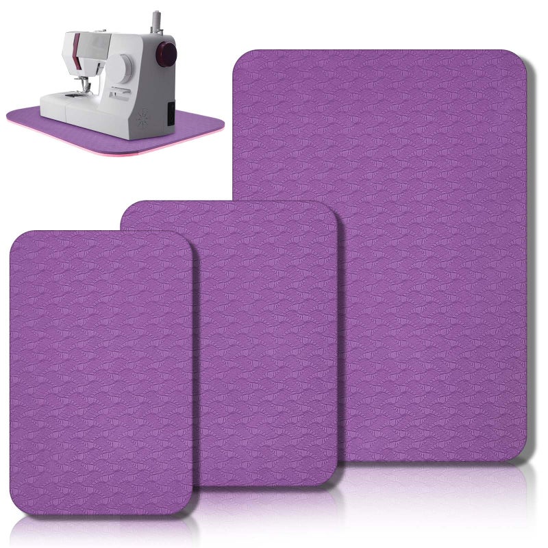 Drydiet Drydiet 3 Pcs Sewing Machine Muffling Mat Pedal Mat Sewing Machine Pad No Slip Rubber Stay in Place Mats for Calms VibrationPink Purple15 x 20 Inch14 x 9 Inch14 x 11 Inch