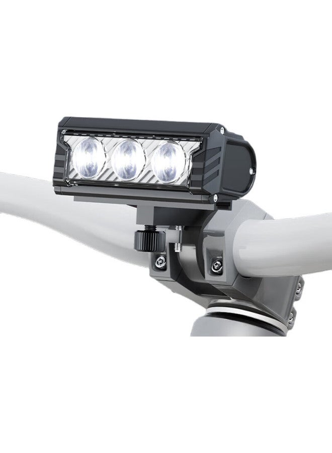 Move Iron Bicycle Light, Mountain Bike Front Light, 1200 Lumens, Three Led Beams, Illumination Light - Image 1