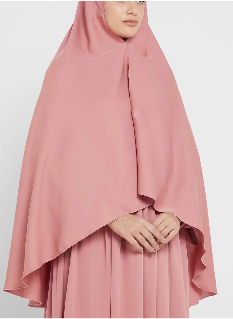 Khizana Prayer Dress With Puff Sleeve Detail