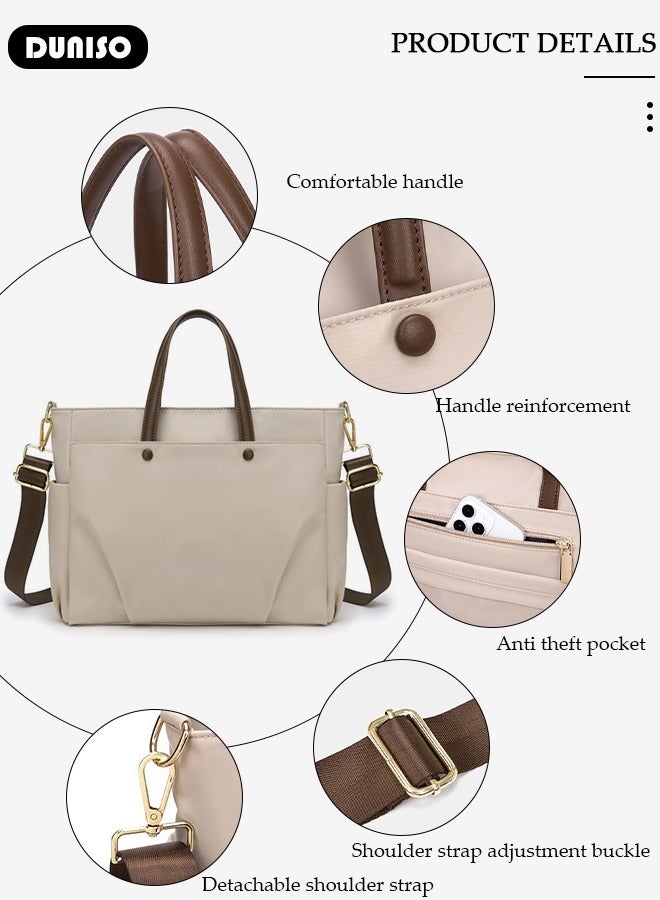 DUNISO Women Laptop Tote Bag 15.6 Inch Computer Tote Bag Purse Shoulder Bag, Computer Briefcase Shoulder Bag Casual Laptop Bag for Office, Shopping, Travel Daily Use  - Image 2