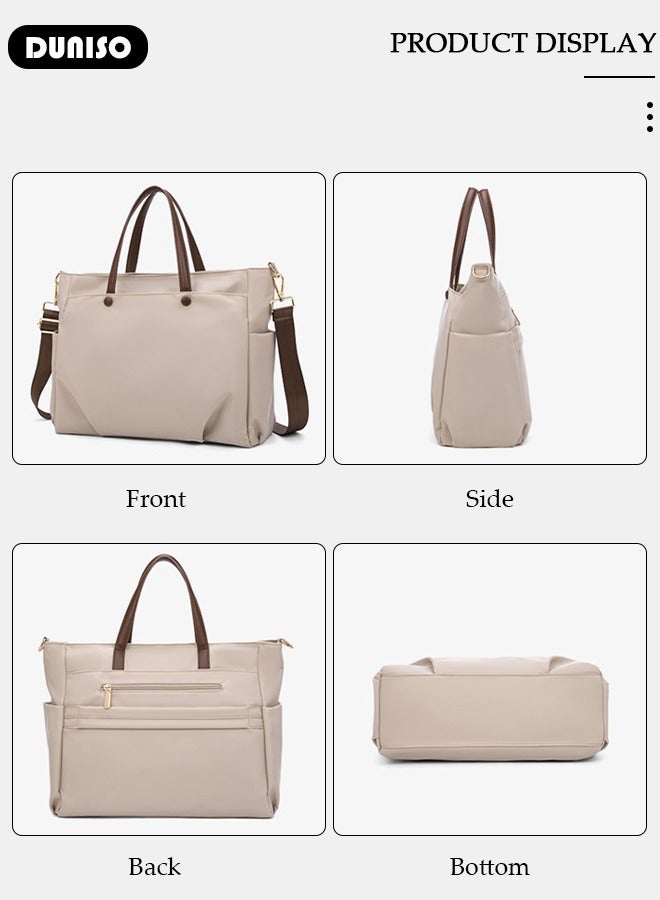 DUNISO Women Laptop Tote Bag 15.6 Inch Computer Tote Bag Purse Shoulder Bag, Computer Briefcase Shoulder Bag Casual Laptop Bag for Office, Shopping, Travel Daily Use  - Image 3