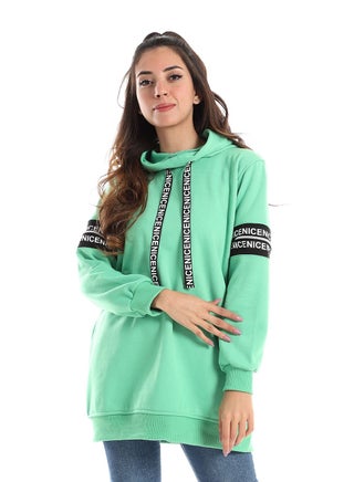 Woman Hoodie With Printed Tape And Zipperon Two Arms - pzsku/Z574F1887B71CC87252BAZ/45/_/1661684638/71ad6a03-f39d-4056-a6bb-80e1687b023d