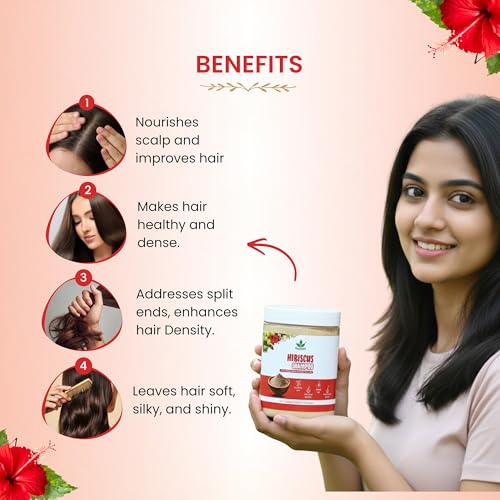Havintha Natural Hair Shampoo With Amla Reetha Shikakai Methi Dana And Hibiscus Powder For Men & Women, Totally Organic | Paraben and Sulphate Free Shampoo - 227gm (Pack of 1) - Image 4