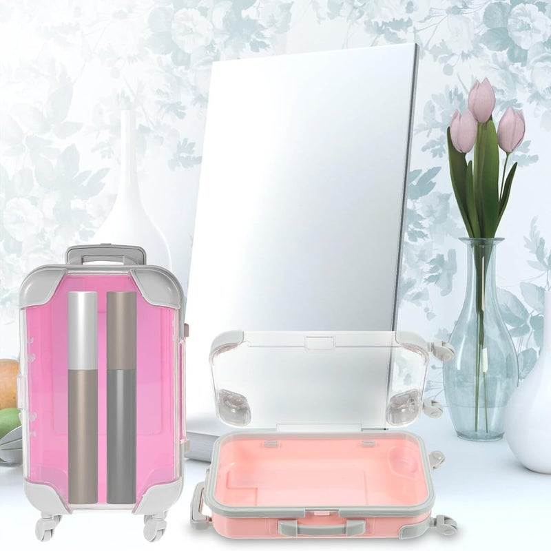 Zyomatiq 1 Pack False Eyelashes Box Suitcase Packaging Box Pink Mini Trolley Suitcase Candy Box for Lashes and Candy - Image 3