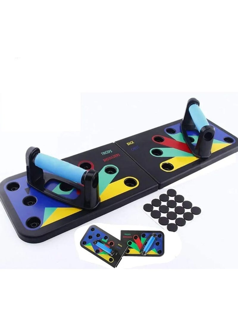 Generic Push Up Board With Sit Up Stand, Multifunctional Foldable Fitness Board Rack with Handle for Portable Home Gym, Strength Training Equipment, Push Up Handles for Perfect Push up, Home Fitness  - Image 1