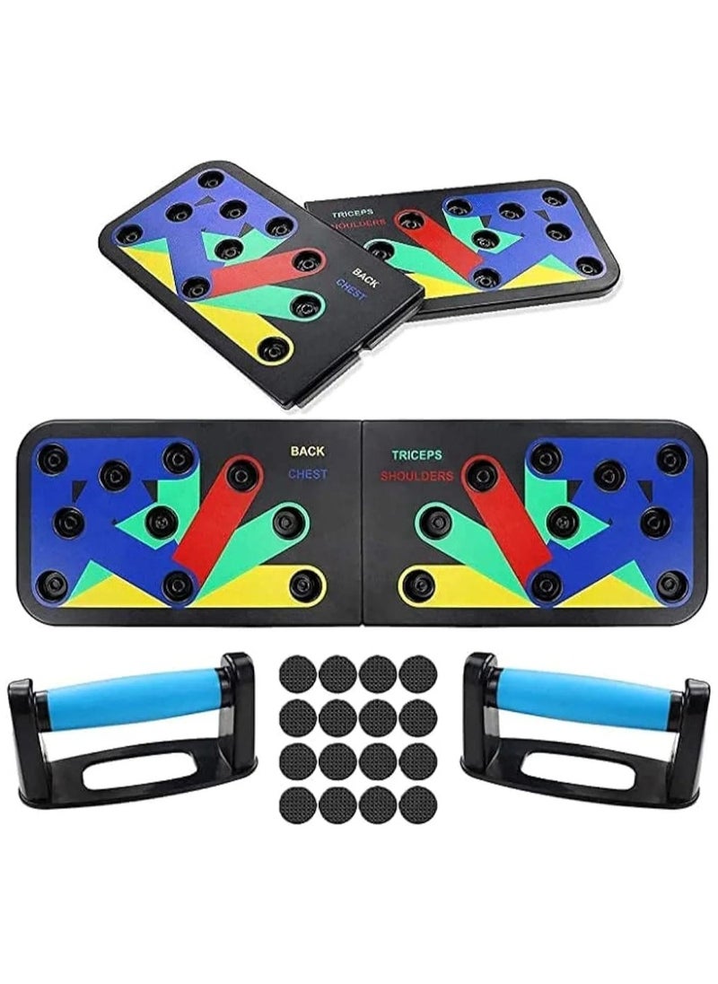Generic Push Up Board With Sit Up Stand, Multifunctional Foldable Fitness Board Rack with Handle for Portable Home Gym, Strength Training Equipment, Push Up Handles for Perfect Push up, Home Fitness  - Image 2