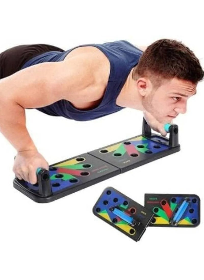 Generic Push Up Board With Sit Up Stand, Multifunctional Foldable Fitness Board Rack with Handle for Portable Home Gym, Strength Training Equipment, Push Up Handles for Perfect Push up, Home Fitness  - Image 3
