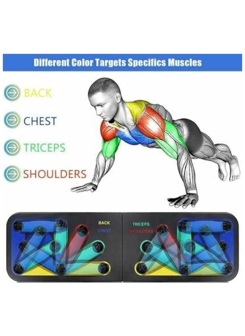 Generic Push Up Board With Sit Up Stand, Multifunctional Foldable Fitness Board Rack with Handle for Portable Home Gym, Strength Training Equipment, Push Up Handles for Perfect Push up, Home Fitness  - Image 4