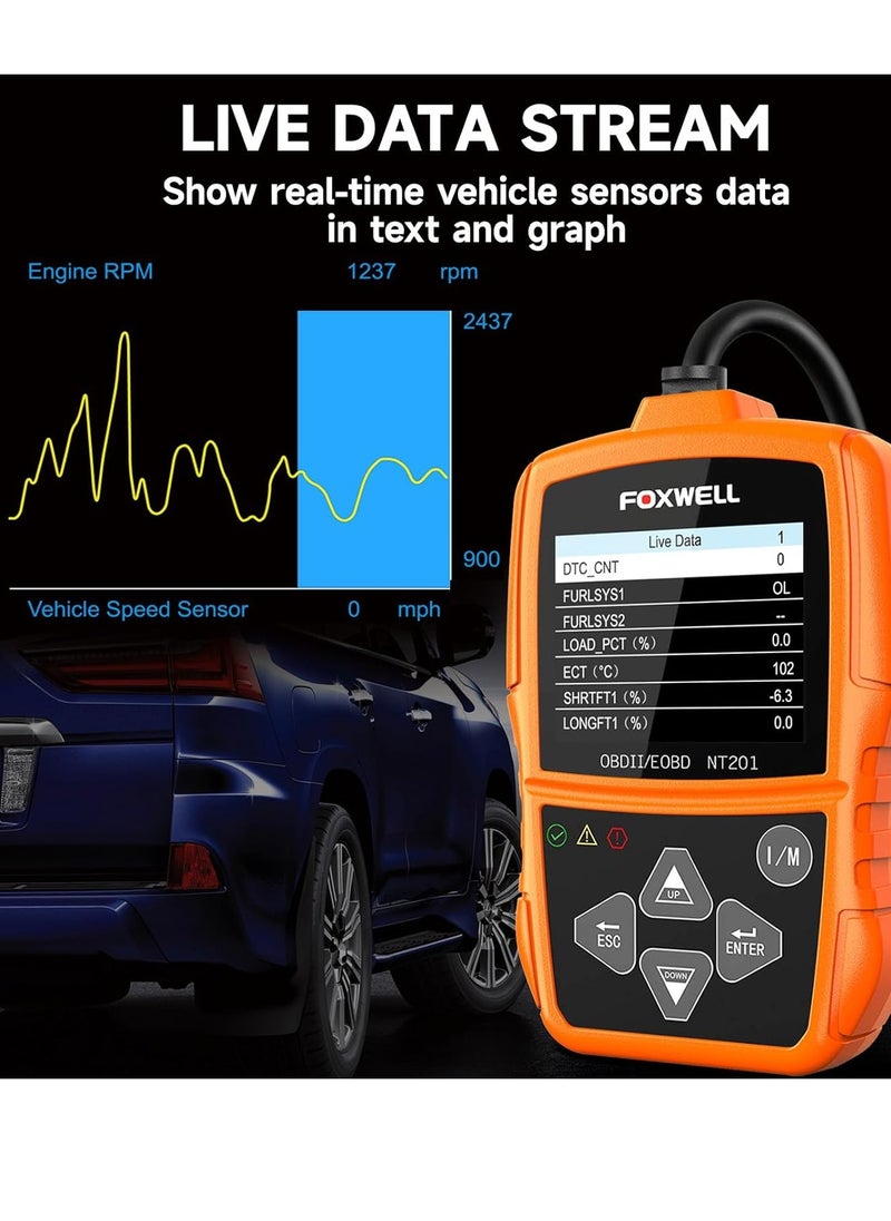 Foxwell - OBD OBD2 Auto Scanner Automotive OBDII Code Reader Diagnostic-Tool for Multi Brand Cars OBD 2 Diagnosis - Image 1
