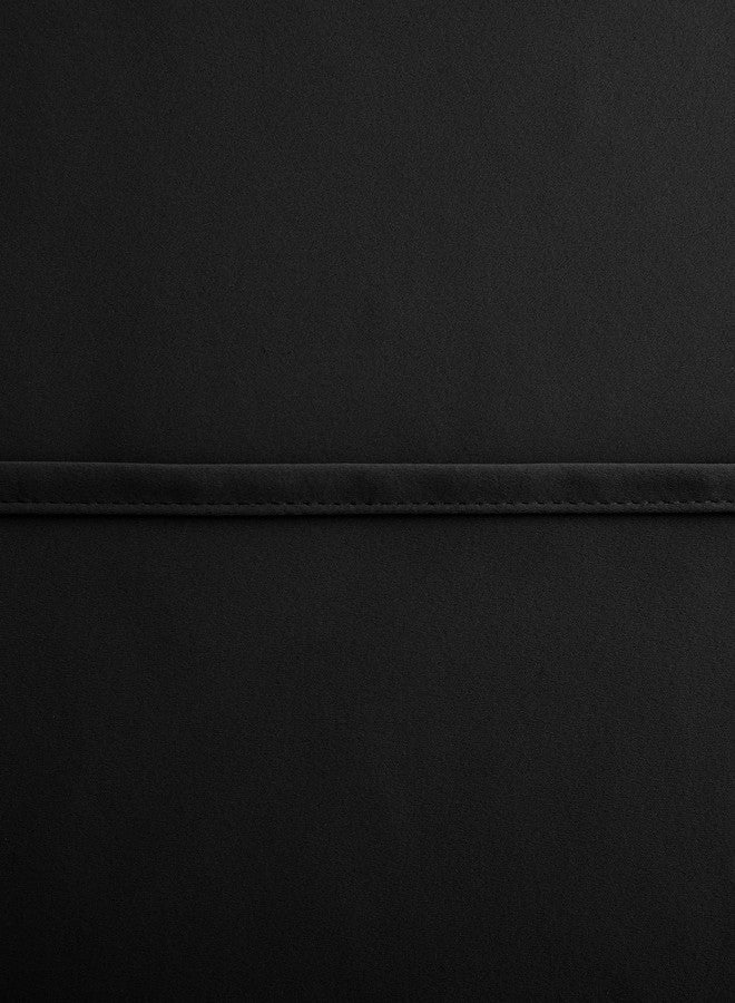 KOUFALL Small Window Curtains for Basement & Front Door Window, 20 Inch Blackout Mini Half Curtains for Windows Kitchen Back Door, 24w x 20l, Black - Image 5