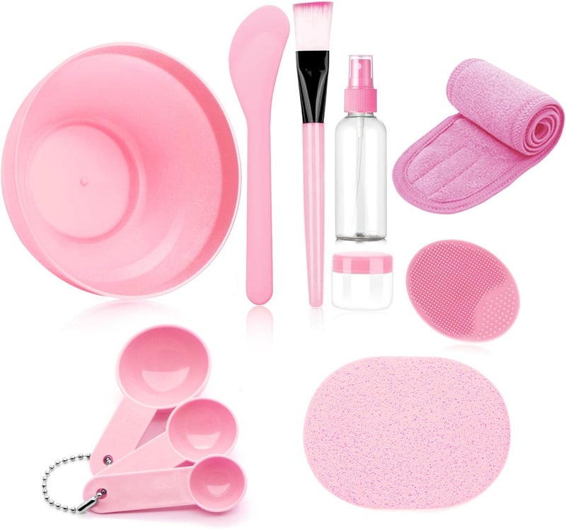 Face Mask Mixing Bowl Set Lady Facial Care Facemask Mixing Tool Sets include Facial Mask Mixing Bowl Stick Spatula Silicone Cream Mask Brushespinkchristmas gifts