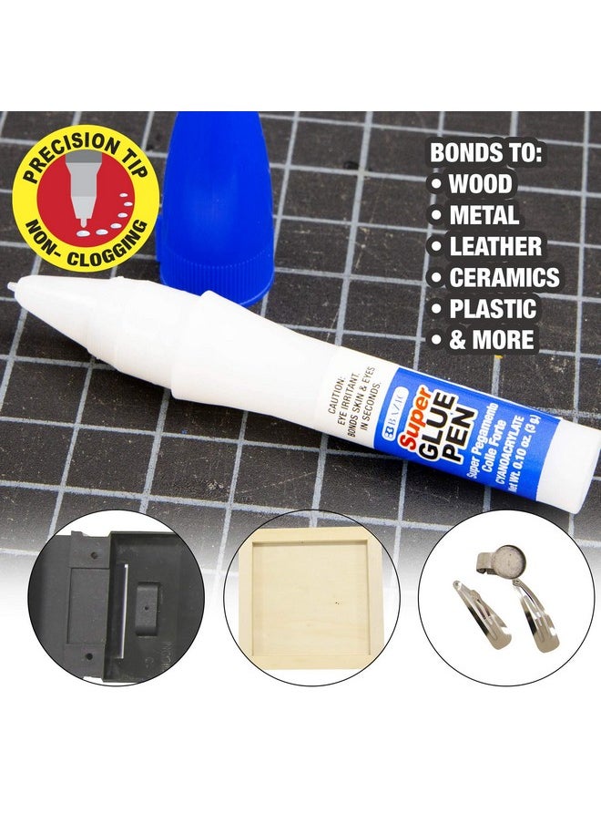 Bazic Products Bazic Super Glue Pen Precision Tip Applicator 3G/0.10 Oz. Precise Control Clear Adhesive Fluid Liquid Tube For Office & Home Improvement 1Pack  - Image 3