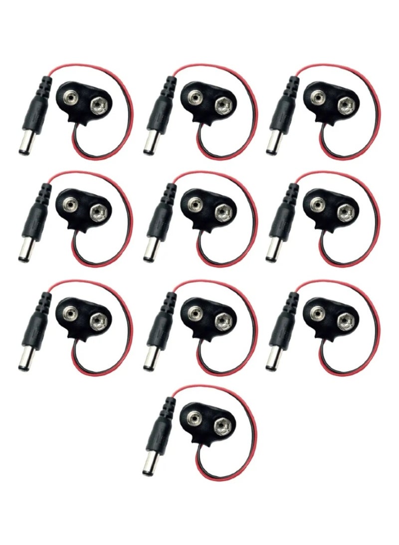 بطارية 9 فولت 10 قطعة إلى موصل توصيل DC - Image 1