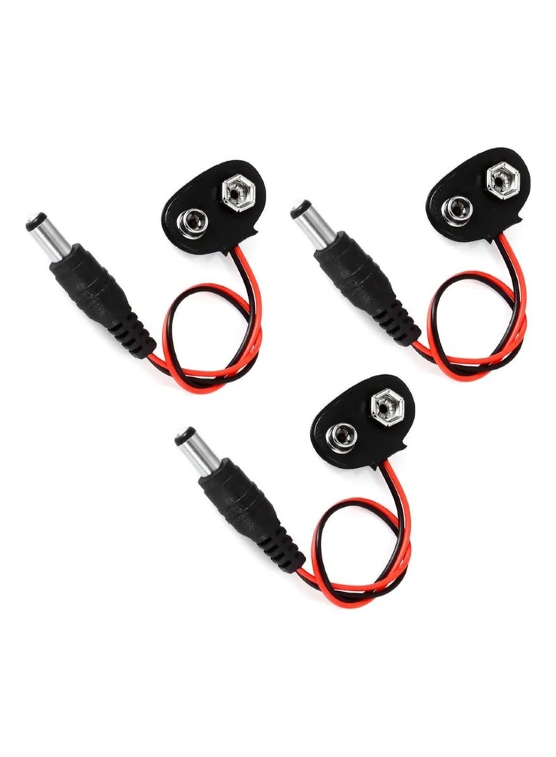 بطارية 9 فولت 10 قطعة إلى موصل توصيل DC - Image 3