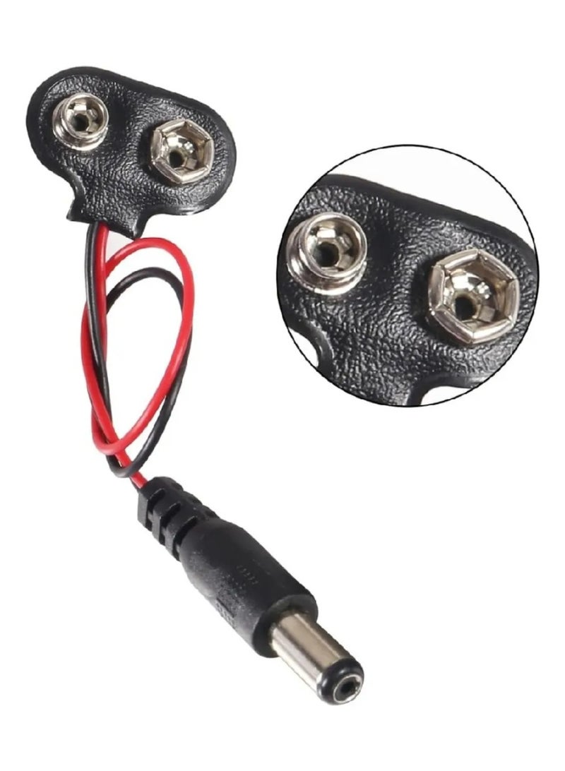 بطارية 9 فولت 10 قطعة إلى موصل توصيل DC - Image 5