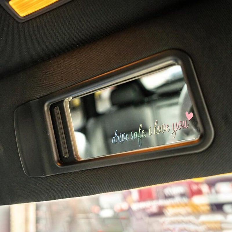 Rearview Mirror Decal 5 X 1 Inch Waterproof Premium Vinyl - "Drive Safe I Love You" Affirmation Car Decal for Car Interiors Daily Commutes Gift Recipients - Image 5