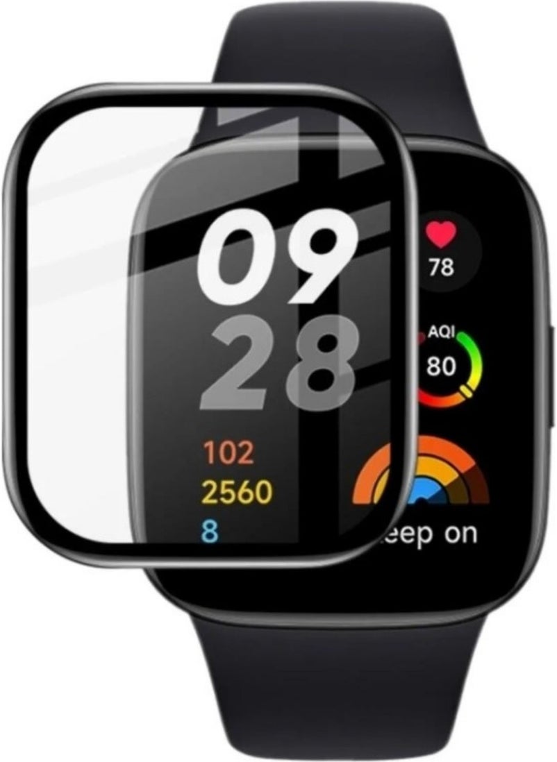 Techmaster Xiaomi Redmi Watch 3 Compatible 3D Glass Full Screen Protector  - Image 1