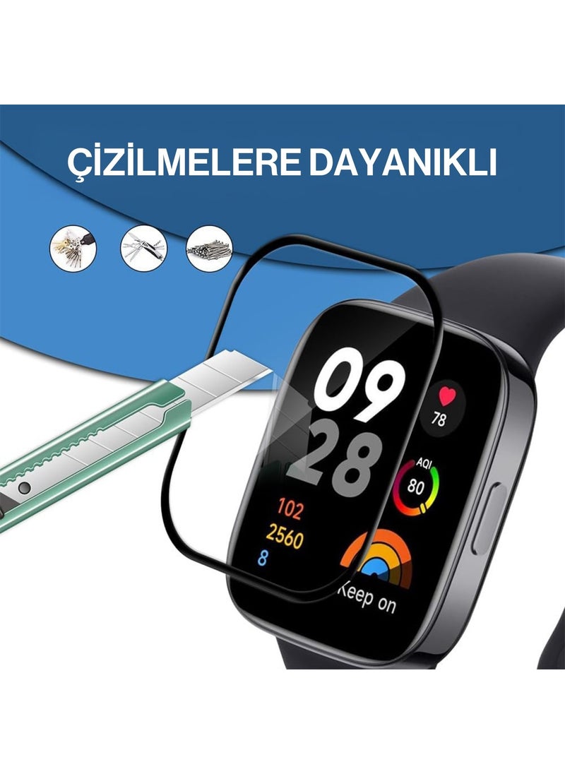 Techmaster Xiaomi Redmi Watch 3 Compatible 3D Glass Full Screen Protector  - Image 3